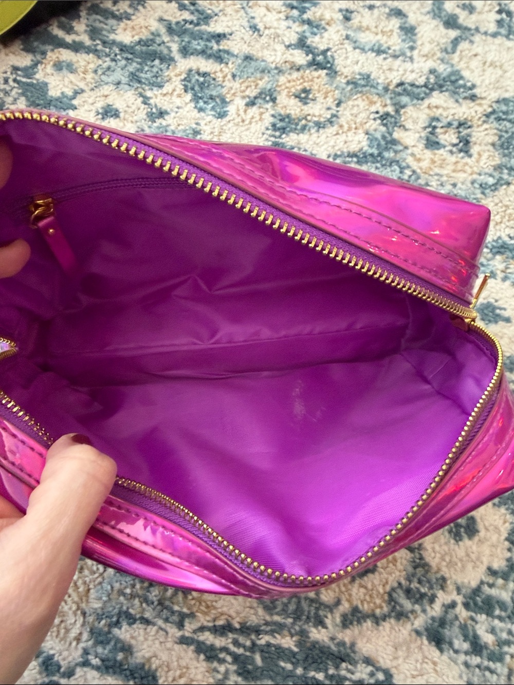 Jeffree Star Iridescent Hot Pink Cosmetic Pouch - Picture 9 of 11
